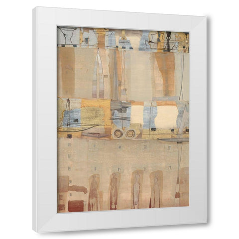 Sinus White Modern Wood Framed Art Print by Richter-Armgart, Rose