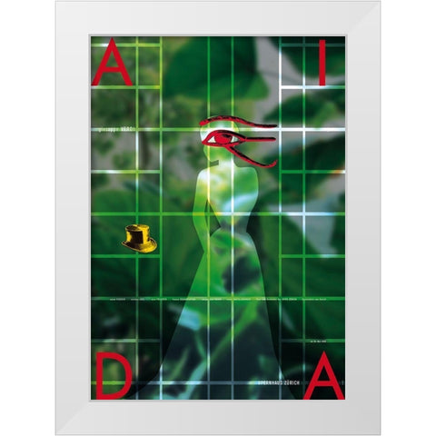 Aida White Modern Wood Framed Art Print by Geissbuhler, K. Domenic