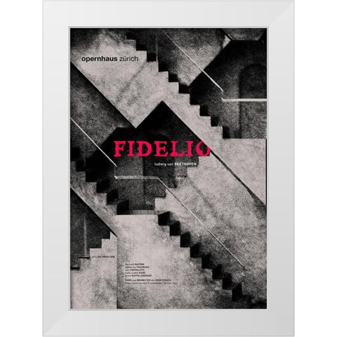 Fidelio White Modern Wood Framed Art Print by Geissbuhler, K. Domenic
