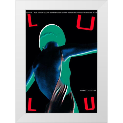 Lulu White Modern Wood Framed Art Print by Geissbuhler, K. Domenic