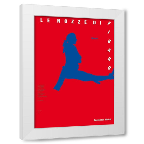 Le nozze di Figaro White Modern Wood Framed Art Print by Geissbuhler, K. Domenic