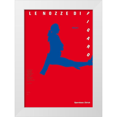 Le nozze di Figaro White Modern Wood Framed Art Print by Geissbuhler, K. Domenic