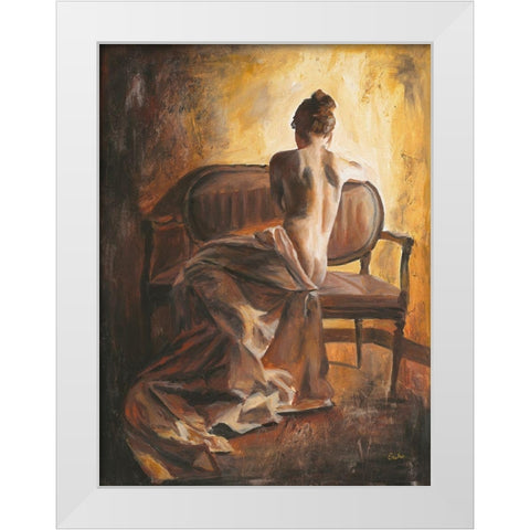 Stanotte White Modern Wood Framed Art Print by van den Bogerd, Escha