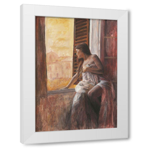 Loveno White Modern Wood Framed Art Print by van den Bogerd, Escha