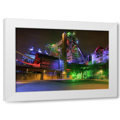 Landschaftspark Duisburg White Modern Wood Framed Art Print by Fischer, Rolf
