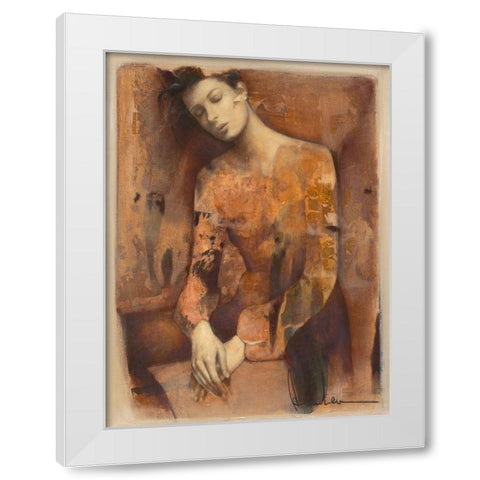 Harlequin White Modern Wood Framed Art Print by Amrhein, Elvira