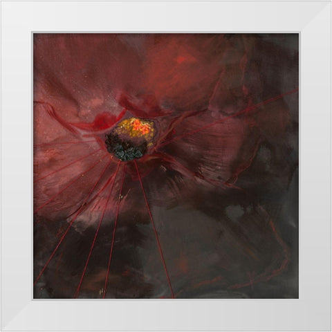 Deuil eclatant White Modern Wood Framed Art Print by Naudin, Genevieve