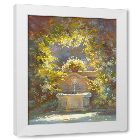 Fraicheur au Baux de Provence White Modern Wood Framed Art Print by Messely, Johan