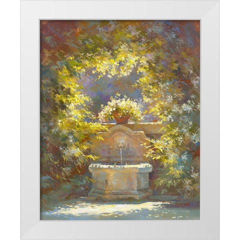 Fraicheur au Baux de Provence White Modern Wood Framed Art Print by Messely, Johan