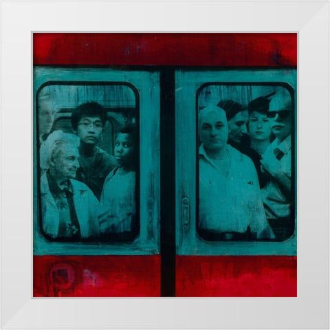 One Way White Modern Wood Framed Art Print by Streicher, Tibo