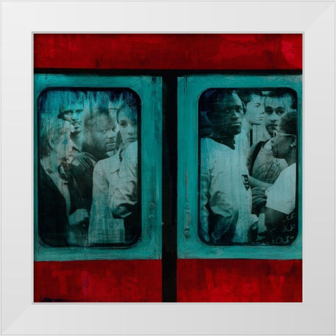 This Way White Modern Wood Framed Art Print by Streicher, Tibo