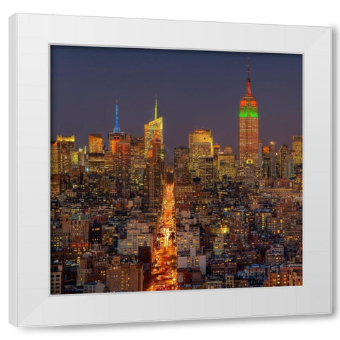 Skyline White Modern Wood Framed Art Print by Terrible, Aurelien