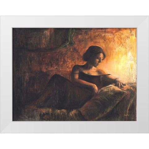 Felice White Modern Wood Framed Art Print by van den Bogerd, Escha