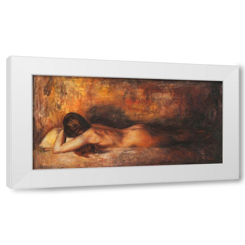 Travagliato White Modern Wood Framed Art Print by van den Bogerd, Escha