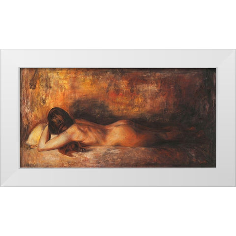 Travagliato White Modern Wood Framed Art Print by van den Bogerd, Escha