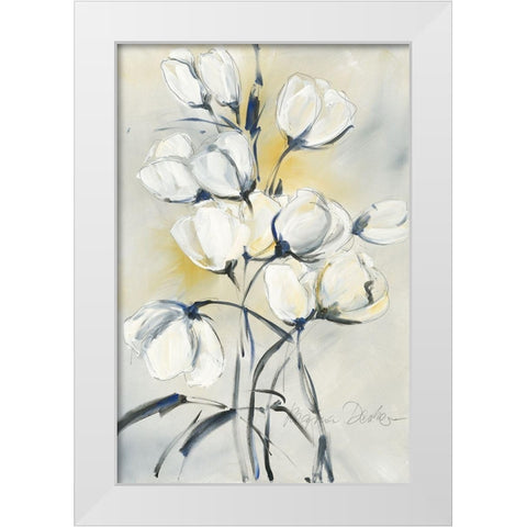 weisse Tulpen I White Modern Wood Framed Art Print by Decker, Regina