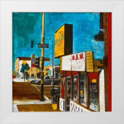 OBW White Modern Wood Framed Art Print by Olukman, Ayline