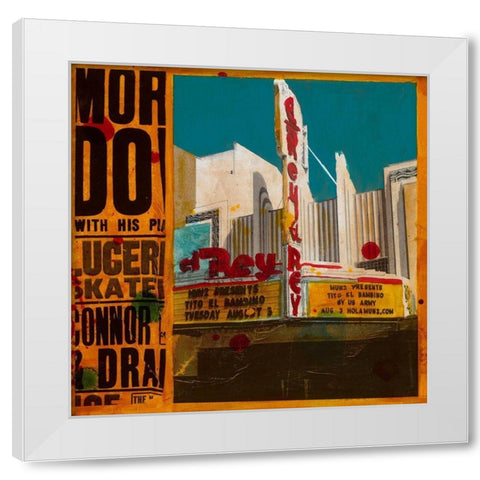 El Rey White Modern Wood Framed Art Print by Olukman, Ayline