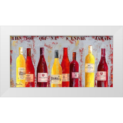 Selection de ma cave White Modern Wood Framed Art Print by Persillon, Francoise