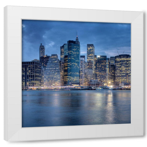 Brooklyn Bridge Park White Modern Wood Framed Art Print by Terrible, Aurelien