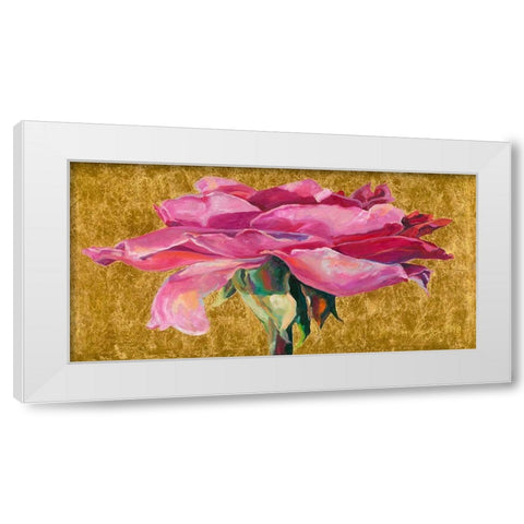 Hingebungsvolle warme Liebe White Modern Wood Framed Art Print by Konya, eva