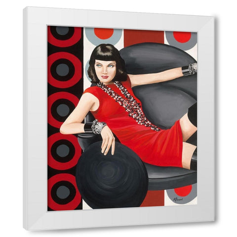 Femme 7 White Modern Wood Framed Art Print by Bernard, Anne