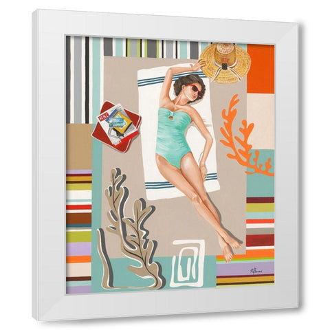 Femme 14 White Modern Wood Framed Art Print by Bernard, Anne