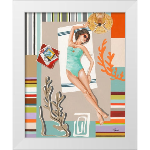Femme 14 White Modern Wood Framed Art Print by Bernard, Anne