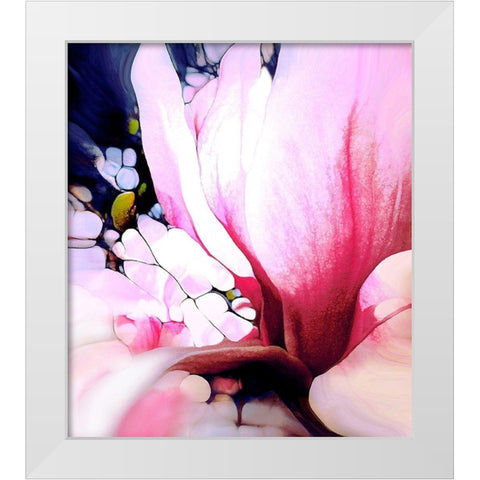 Magnolie White Modern Wood Framed Art Print by Schmidt, Renate M.