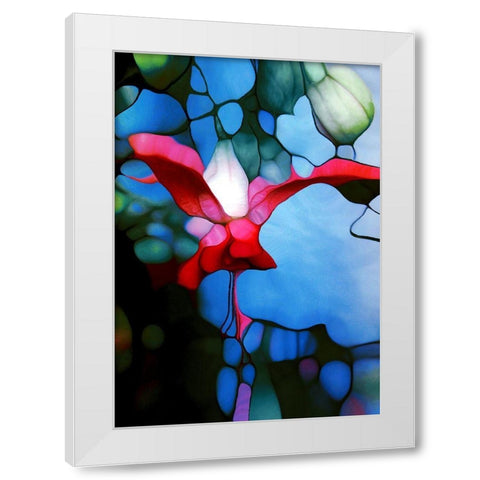 Blutenzauber White Modern Wood Framed Art Print by Schmidt, Renate M.