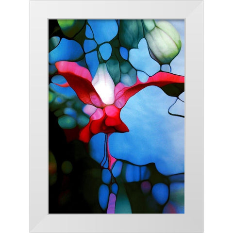 Blutenzauber White Modern Wood Framed Art Print by Schmidt, Renate M.