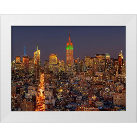 Skyline White Modern Wood Framed Art Print by Terrible, Aurelien