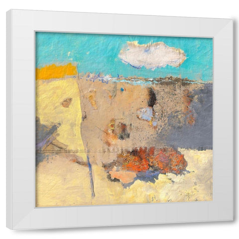 Beach White Modern Wood Framed Art Print by Groenhart, Jan