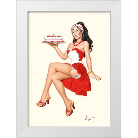 Charlotte White Modern Wood Framed Art Print by Hitte, Patrick