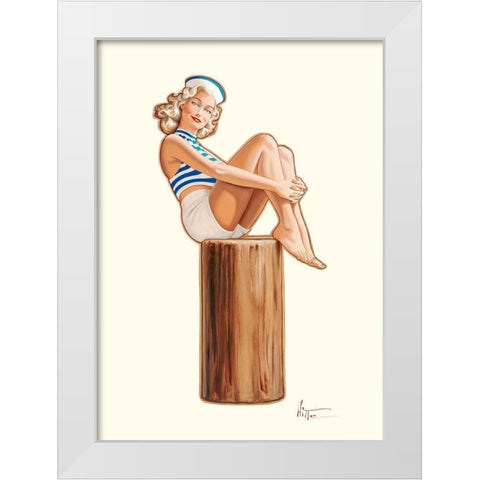 Marine White Modern Wood Framed Art Print by Hitte, Patrick