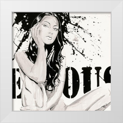 SEREOUS White Modern Wood Framed Art Print by Polan, Andre