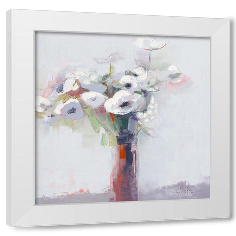 Anemones II White Modern Wood Framed Art Print by Parise, Chantal
