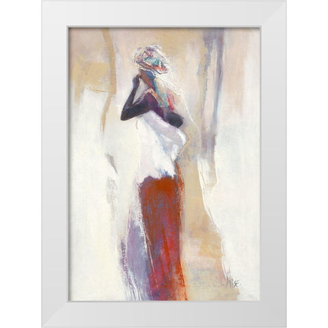 Silhouettes Africaines VI White Modern Wood Framed Art Print by Parise, Chantal