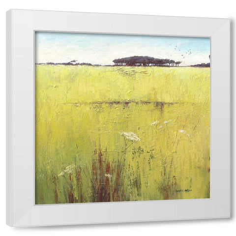 Fields and Hedgerows White Modern Wood Framed Art Print by Atkinson, Caroline