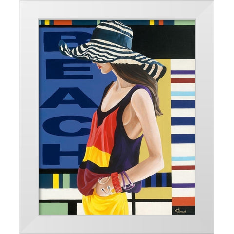 Femme 9 White Modern Wood Framed Art Print by Bernard, Anne