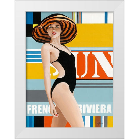 Femme 24 White Modern Wood Framed Art Print by Bernard, Anne