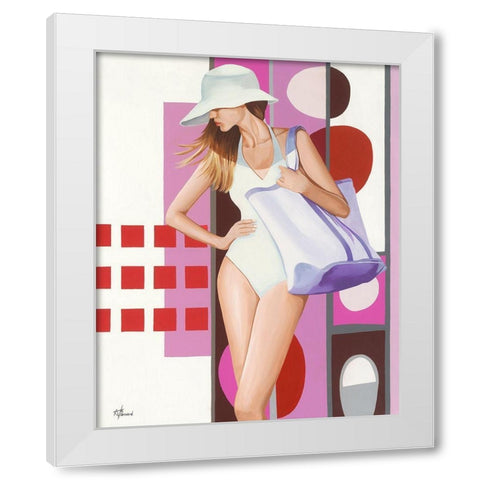 Femme 28 White Modern Wood Framed Art Print by Bernard, Anne
