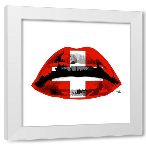 Switzerland Kiss White Modern Wood Framed Art Print by Paslier, Morgan