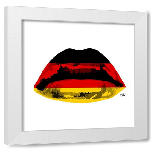 German Kiss White Modern Wood Framed Art Print by Paslier, Morgan