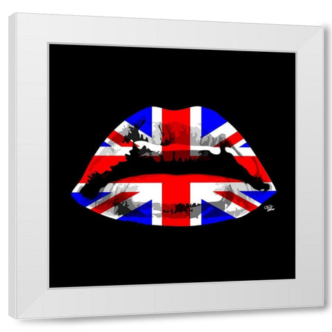 England Kiss White Modern Wood Framed Art Print by Paslier, Morgan