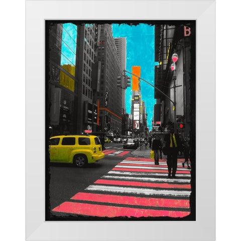 Pink Corner White Modern Wood Framed Art Print by Simonutti, Riccardo