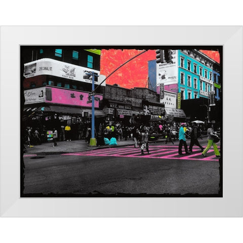 Welcome to NY White Modern Wood Framed Art Print by Simonutti, Riccardo