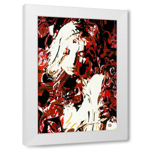 Angelique White Modern Wood Framed Art Print by Vinet, Yannick
