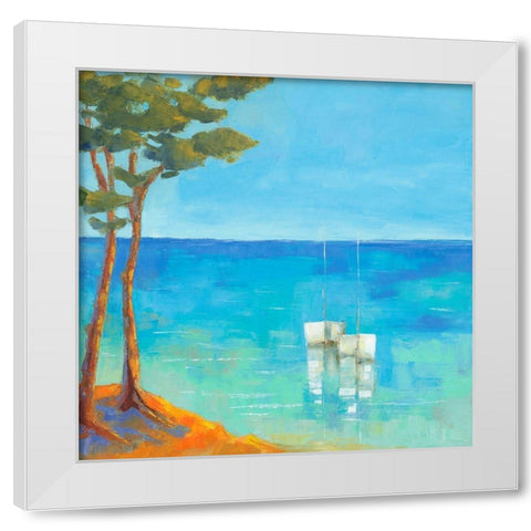 Mediterranee I White Modern Wood Framed Art Print by Pivier-Attolini, Regine