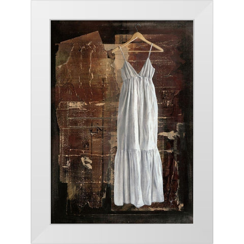 La petite robe blanche White Modern Wood Framed Art Print by Defontenay, Elodie